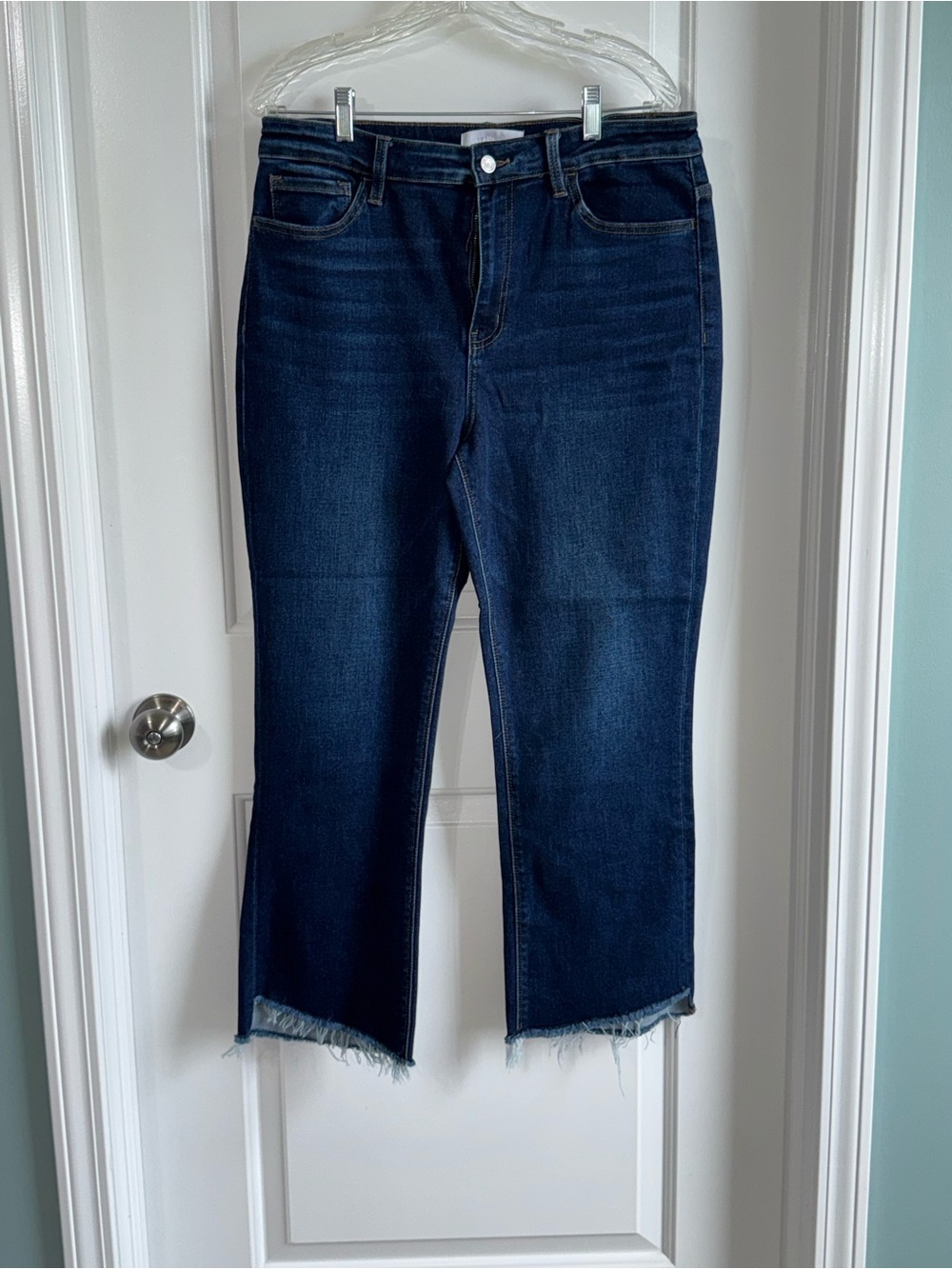 Dark Blue Straight Crop Jeans - Classic Women's Denim by Vervet